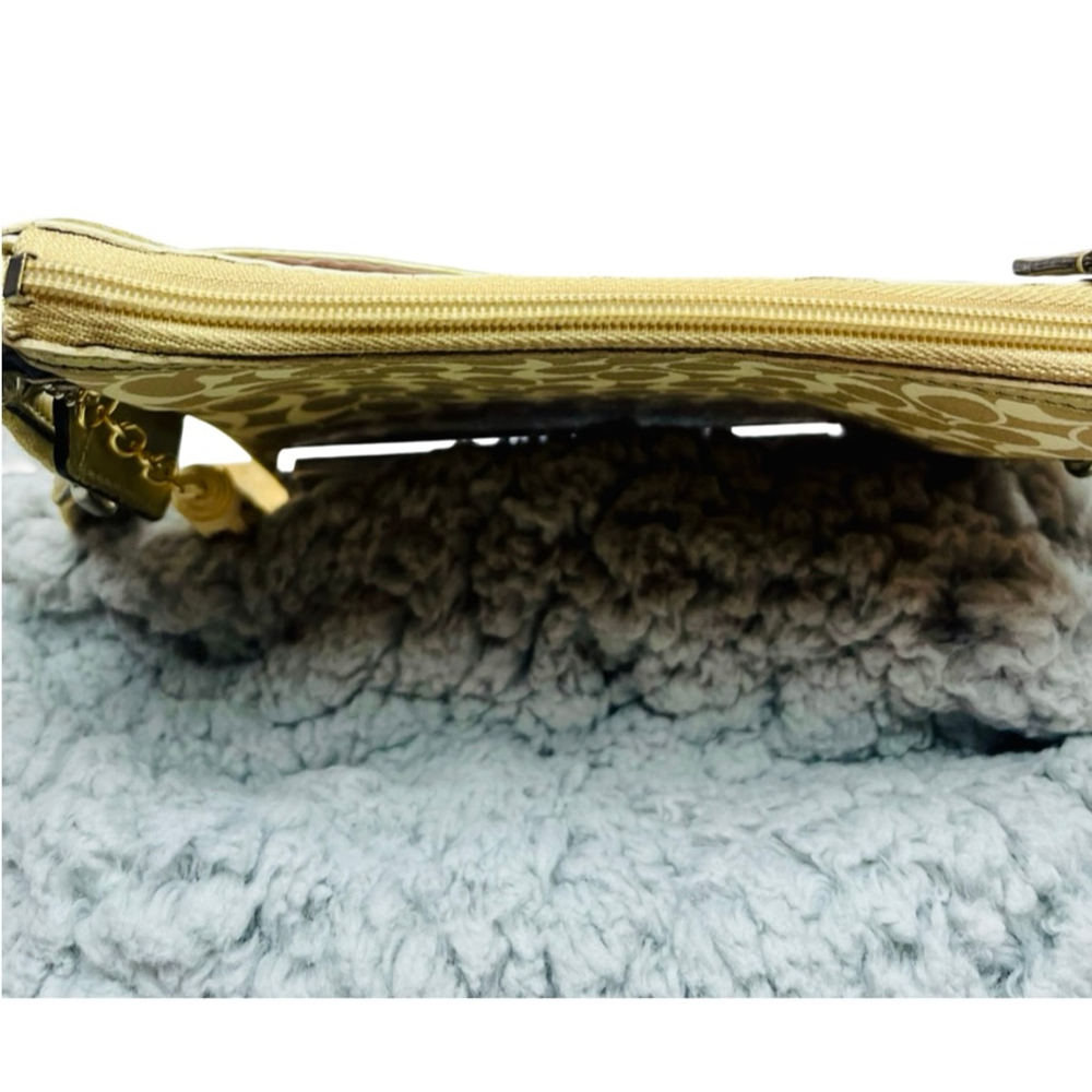 Coach Chelsea Heritage Stripe Khaki Gold Crossbody - Picture 3 of 11
